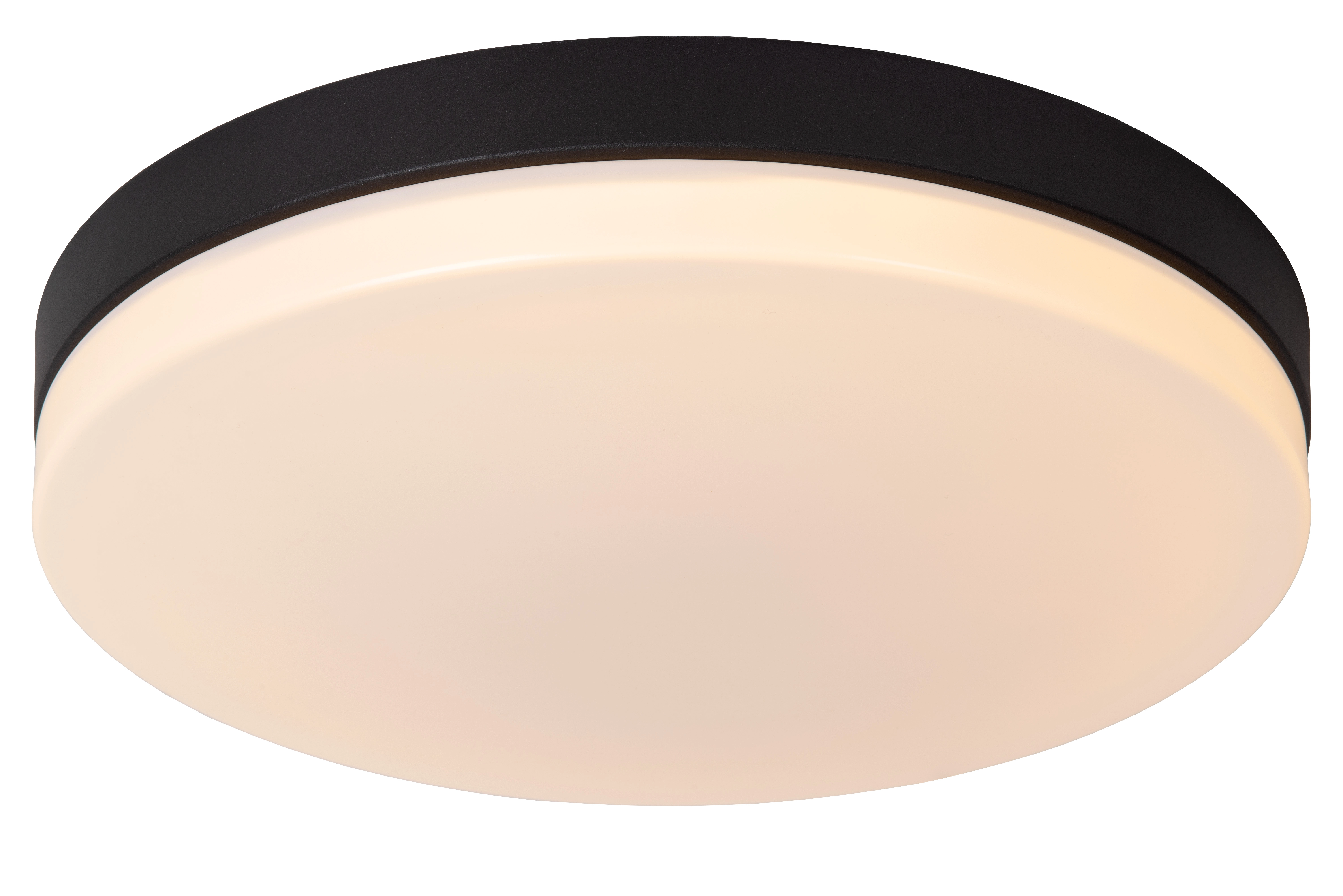 LU 79111/40/30 Lucide BISKIT - Flush ceiling light Bathroom - Ø 40 cm - LED - 1x36W 2700K - IP44 - Black