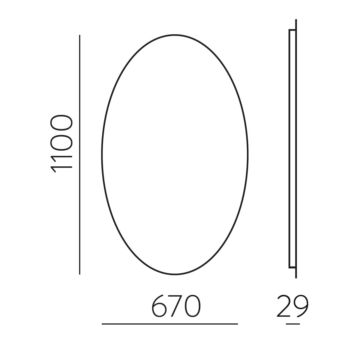 Adriana specchio con LED di ACB
