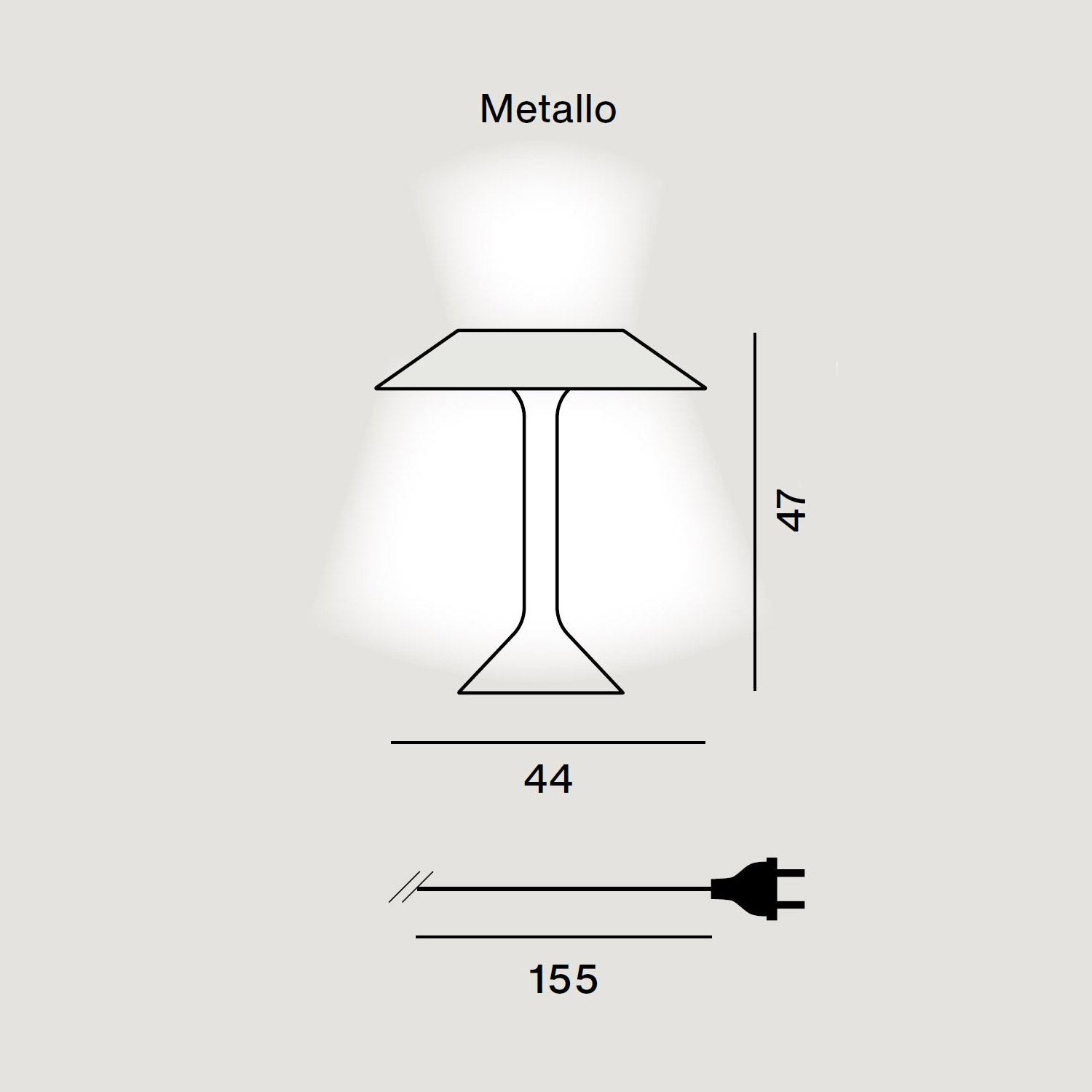 Chapeaux M steel table lamp by Foscarini