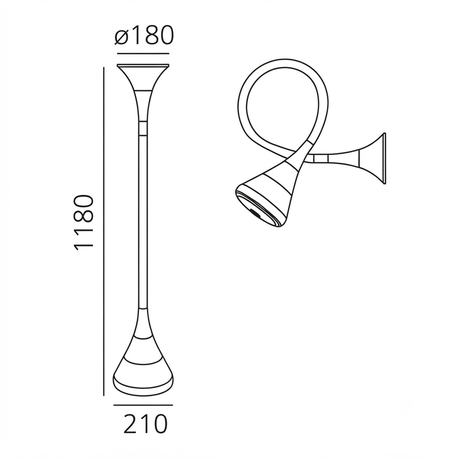Wand- und Deckenleuchte PIPE LED von Artemide