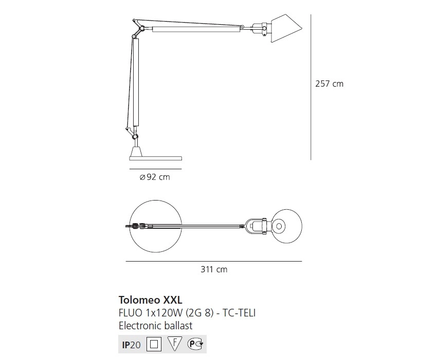 Stehlampe für außen TOLOMEO XXL OUTDOOR von Artemide