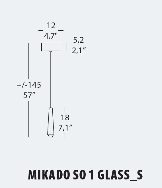 LED Hängeleuchte Mikado SO1 Glass von Morosini