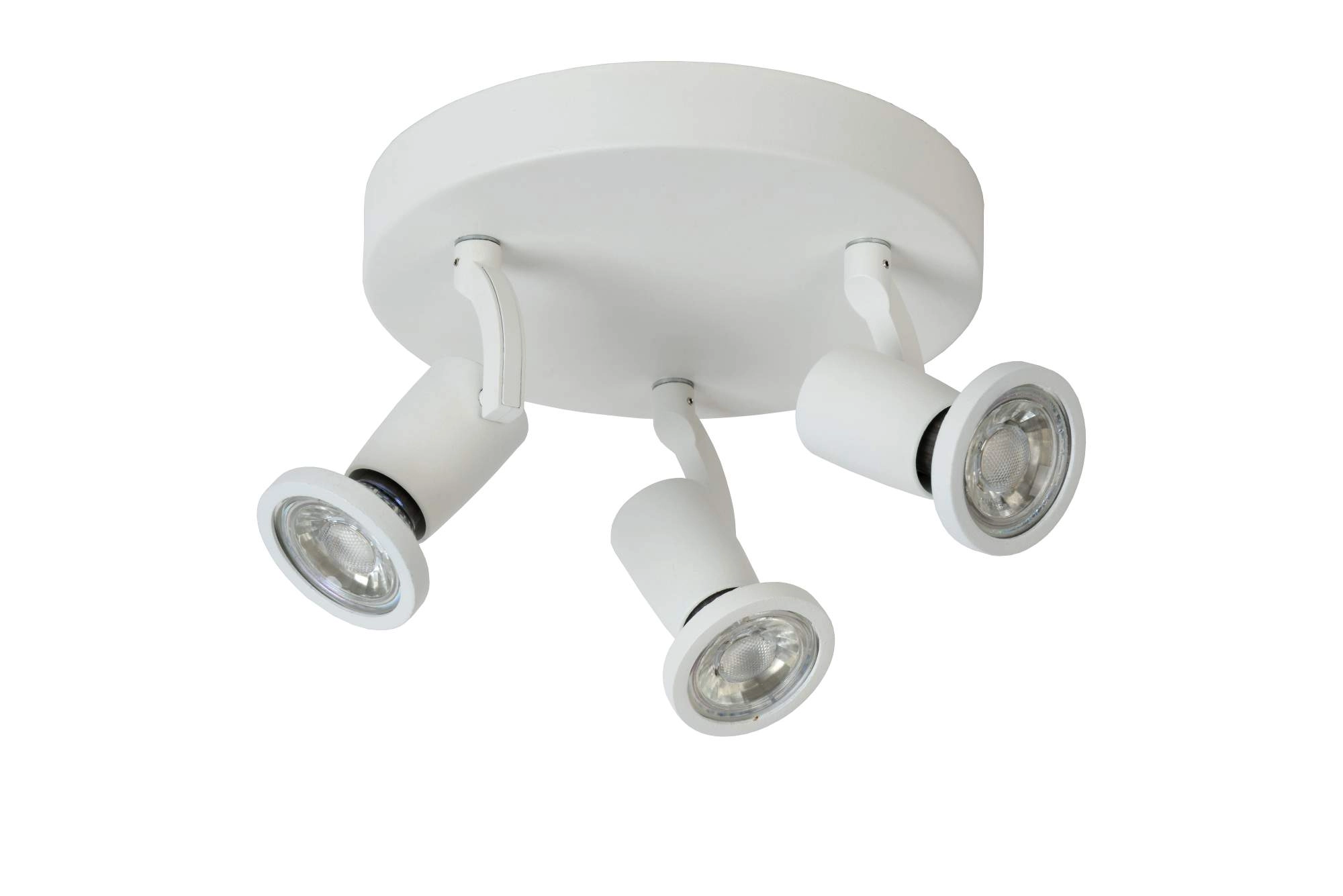 LU 11903/15/31 Lucide JASTER-LED - Ceiling spotlight - Ø 20 cm - LED - GU10 - 3x5W 2700K - White