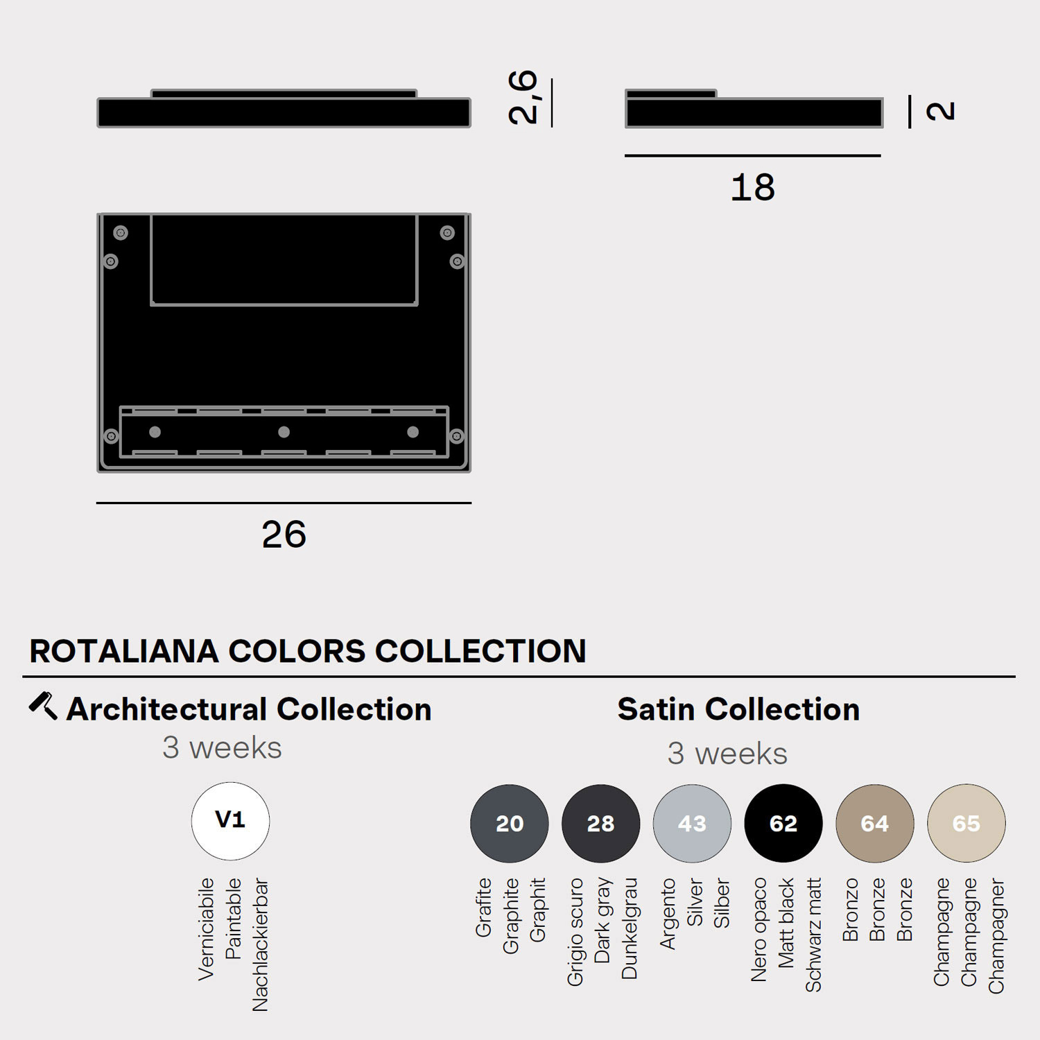 CM2 LED Wandleuchte von Rotaliana