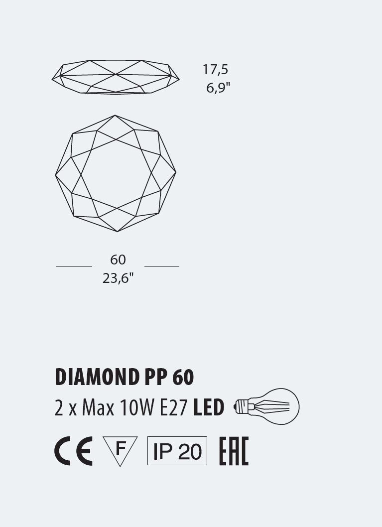 Diamond Deckenlampe von Morosini