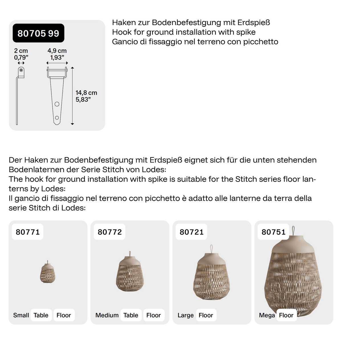 Haken mit Erdspieß Stitch von Lodes