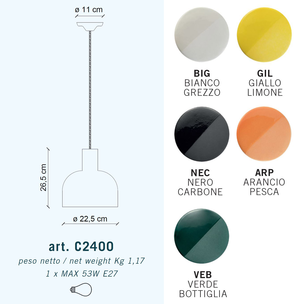 Caxixi C2400 Decò Pendellampe von Ferroluce