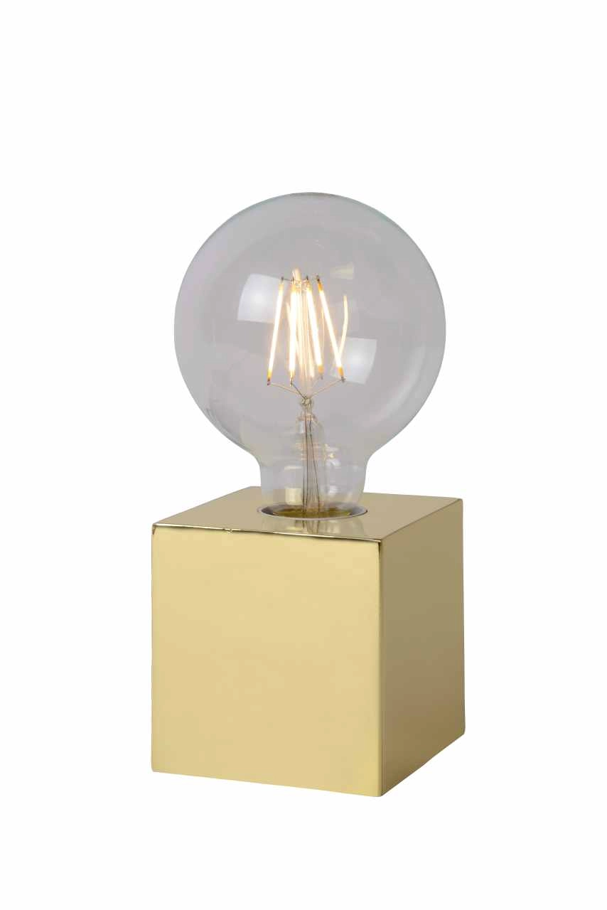 LU 20500/05/01 Lucide CUBICO - Table lamp - Ø 9,5 cm - LED - E27 - 1x5W 2700K - Gold