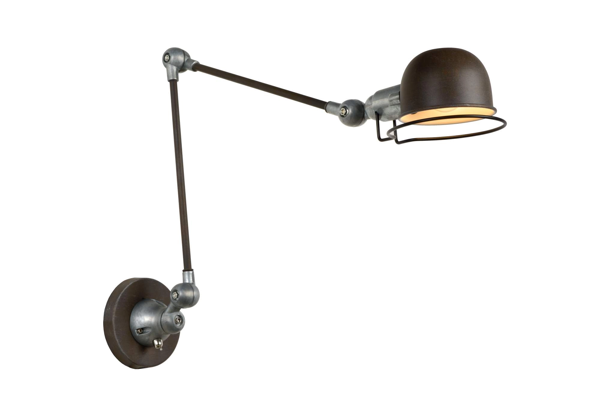 LU 45252/11/97 Lucide HONORE - Wall light - 1xE14 - Rust Brown
