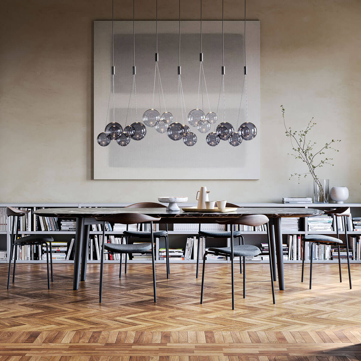 Random Pendellampe aus Glas von Lodes