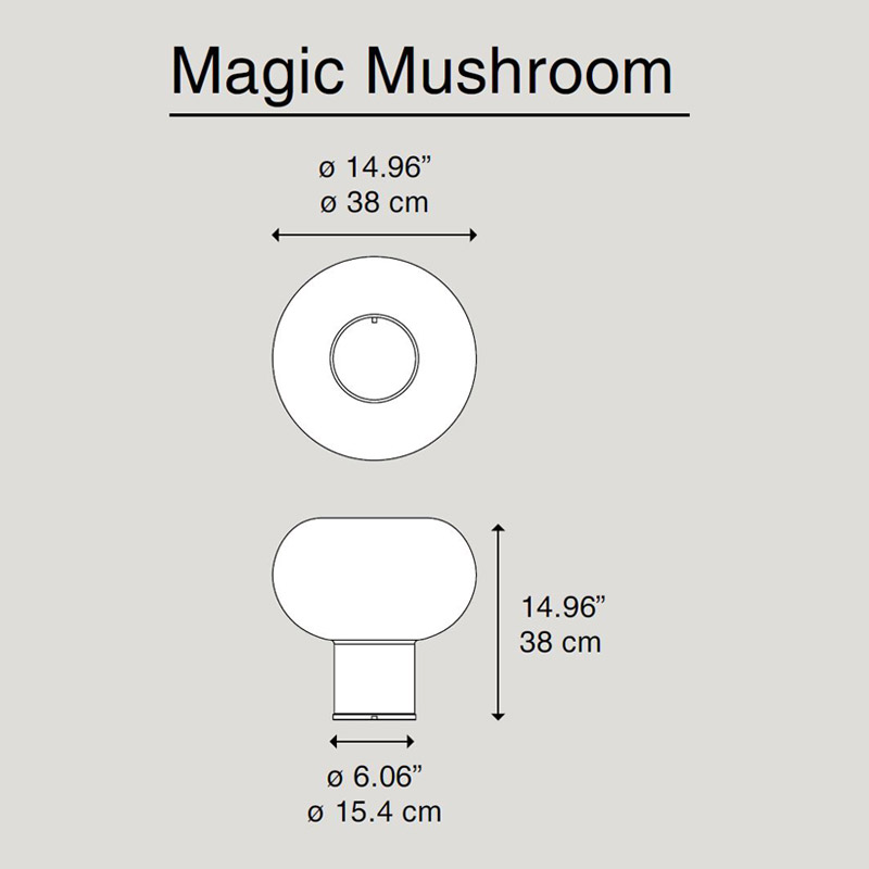 Magic Mushroom table light by Diesel Living