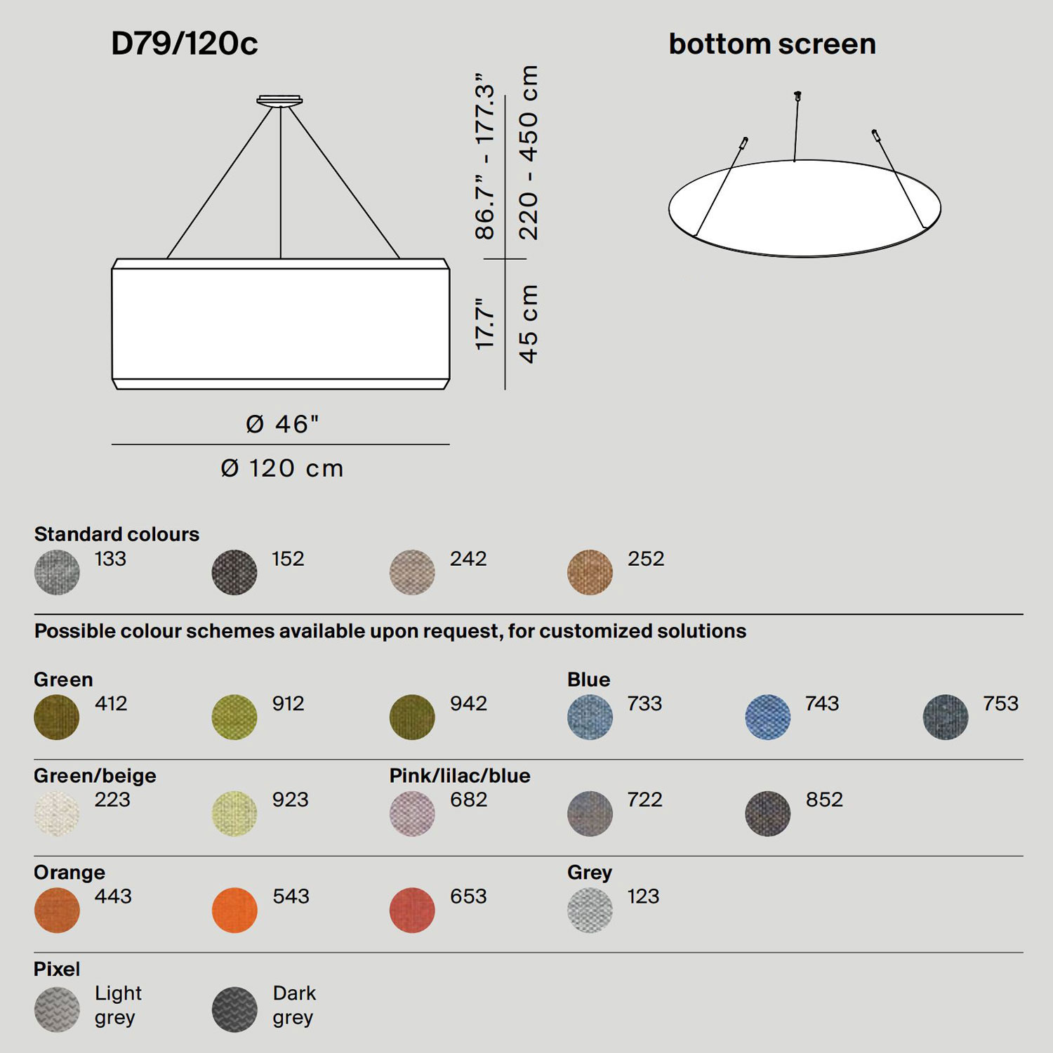 Silenzio D79/120 pendant by Luceplan