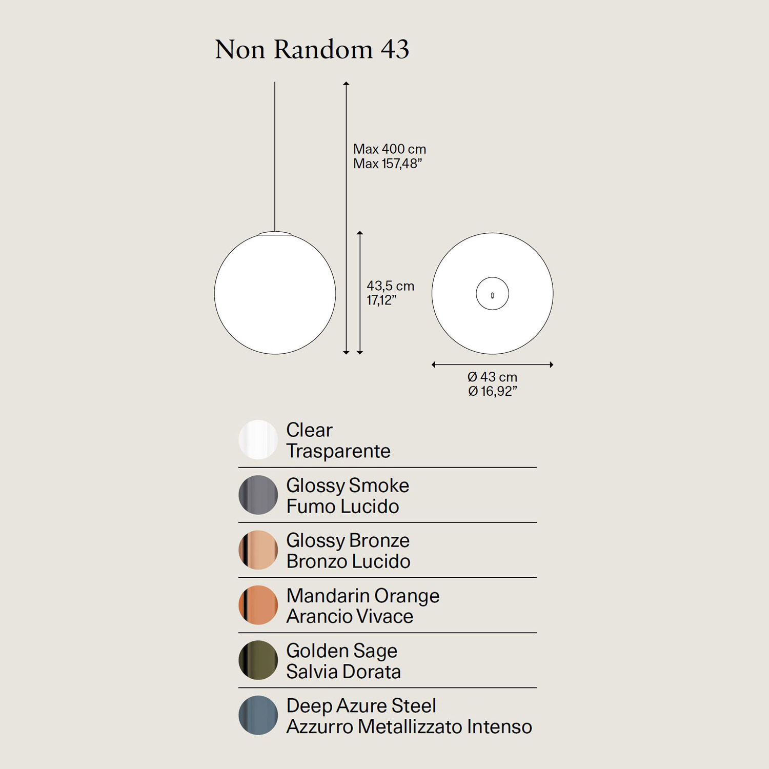 Non Random 43 pendant lamp by Lodes