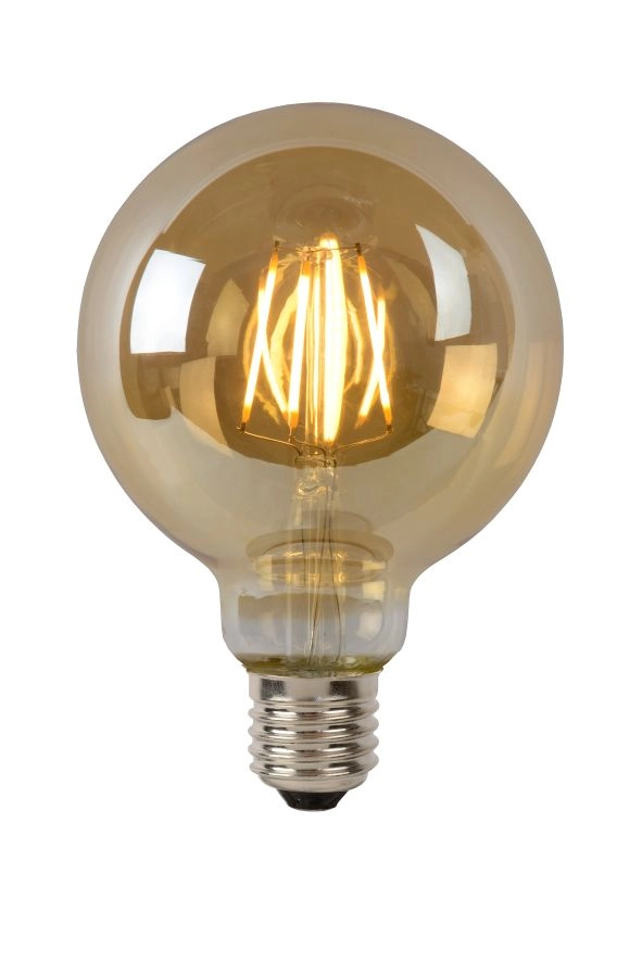 LU 49069/05/62 Lucide G95 - Filament bulb - Ø 9,5 cm - LED Dim. - E27 - 1x5W 2700K - Amber
