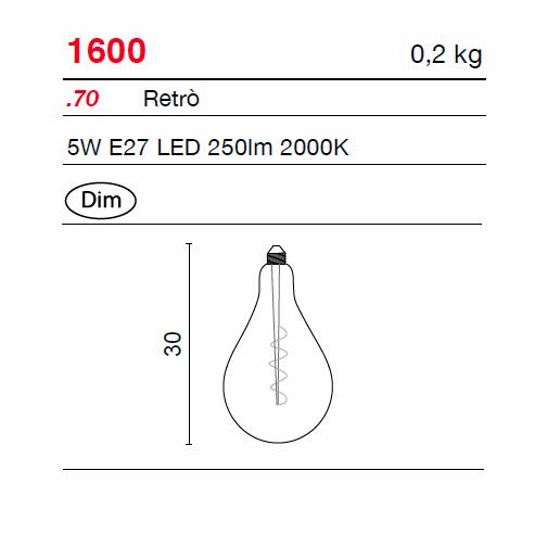 UNIDEA E27 LED Fadenlampe von Egoluce