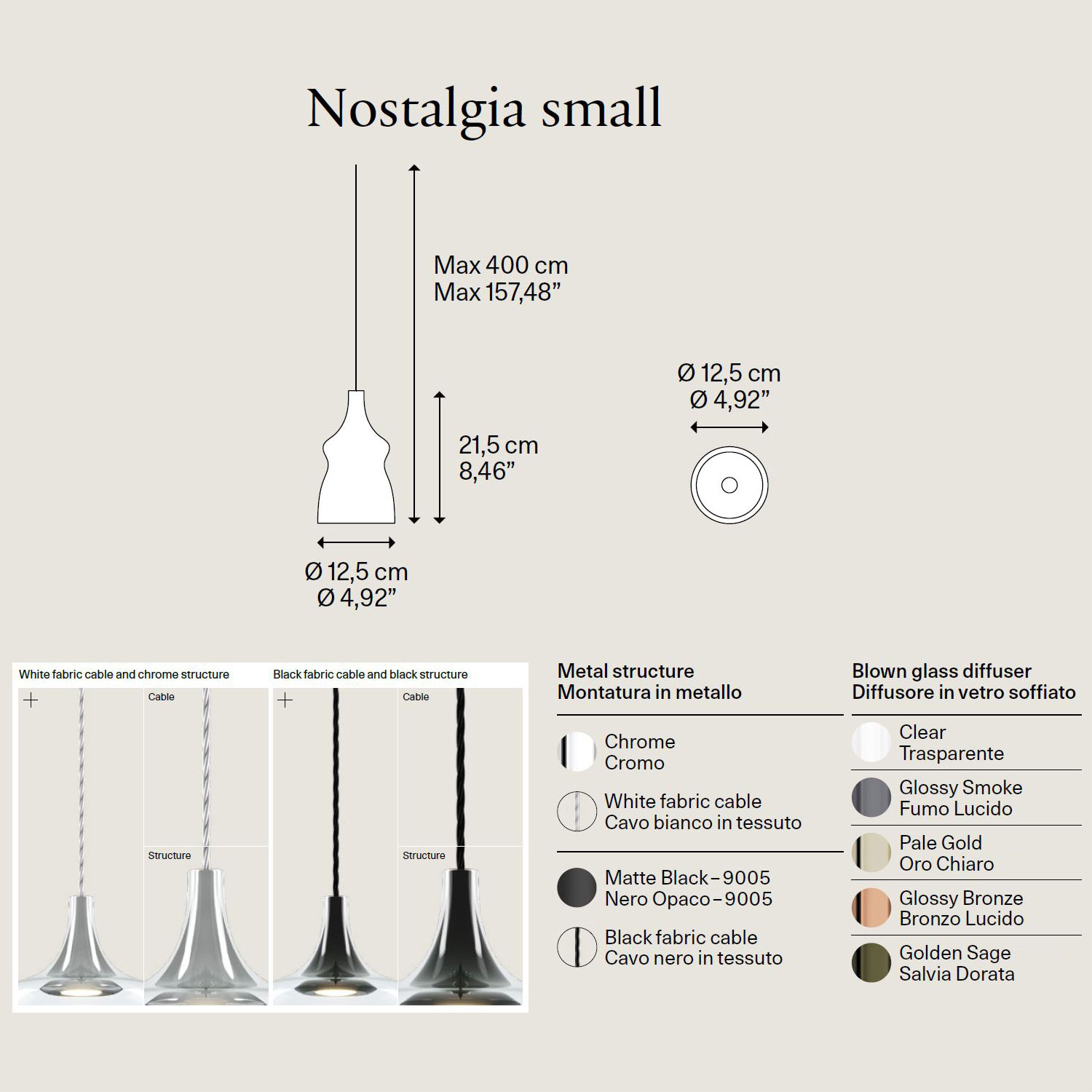 Nostalgia Small Hängelampe von Lodes