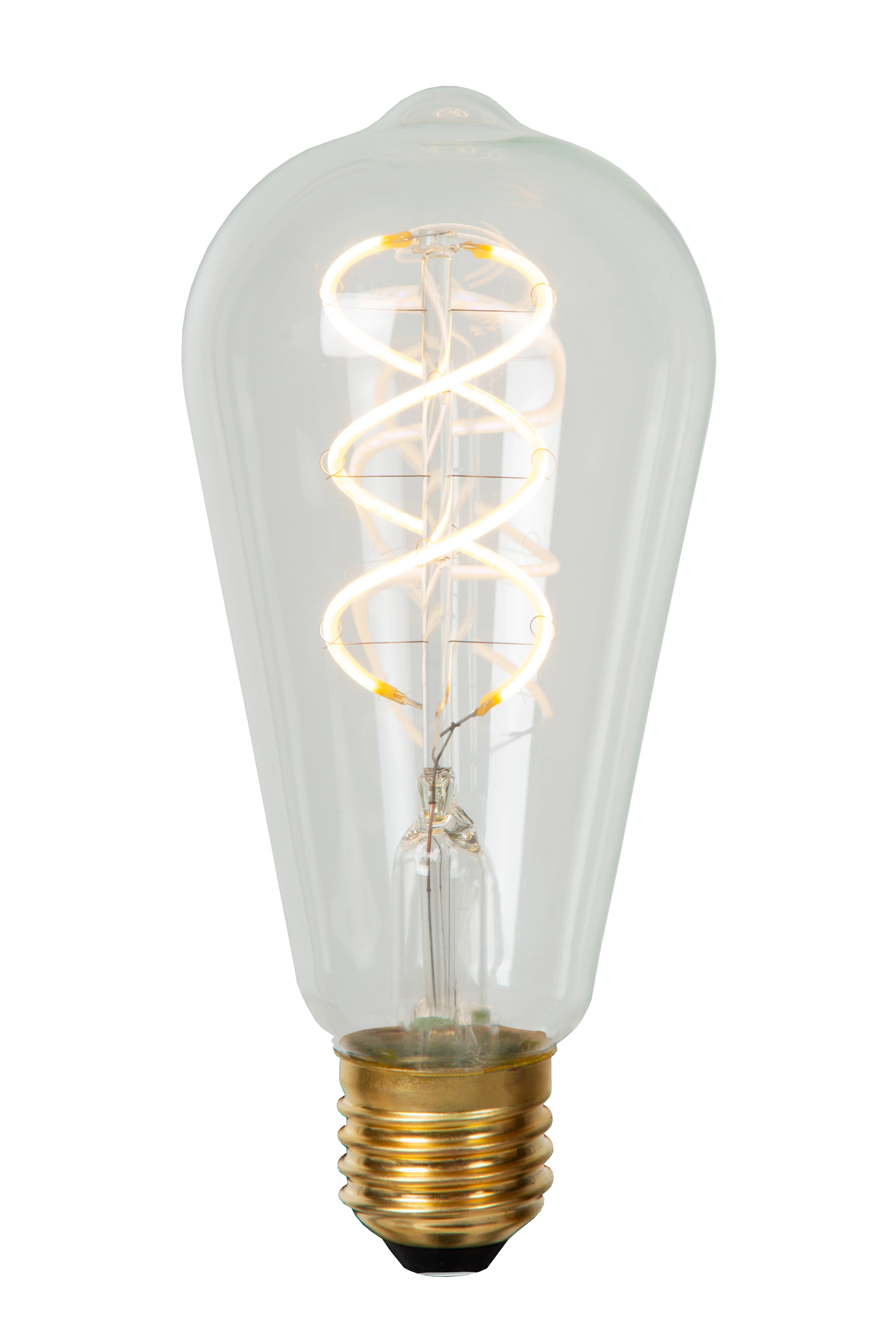 LU 49034/05/60 Lucide ST64 - Filament bulb - Ø 6,4 cm - LED Dim. - E27 - 1x4,9W 2700K - Transparant