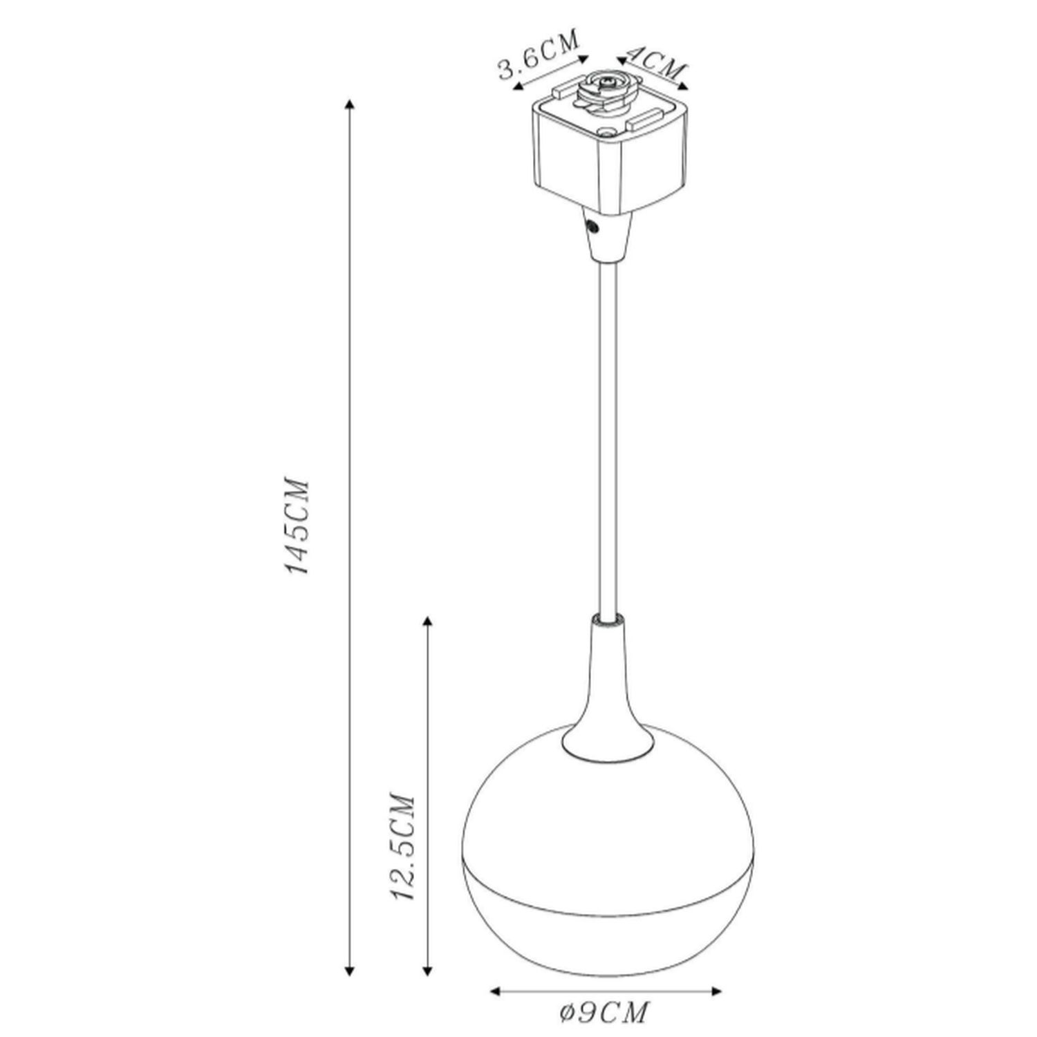 LU 09956/01/31 Lucide TRACK FAVORI pendant - 1-circuit Track lighting system - 1xGU10 - White (Exten