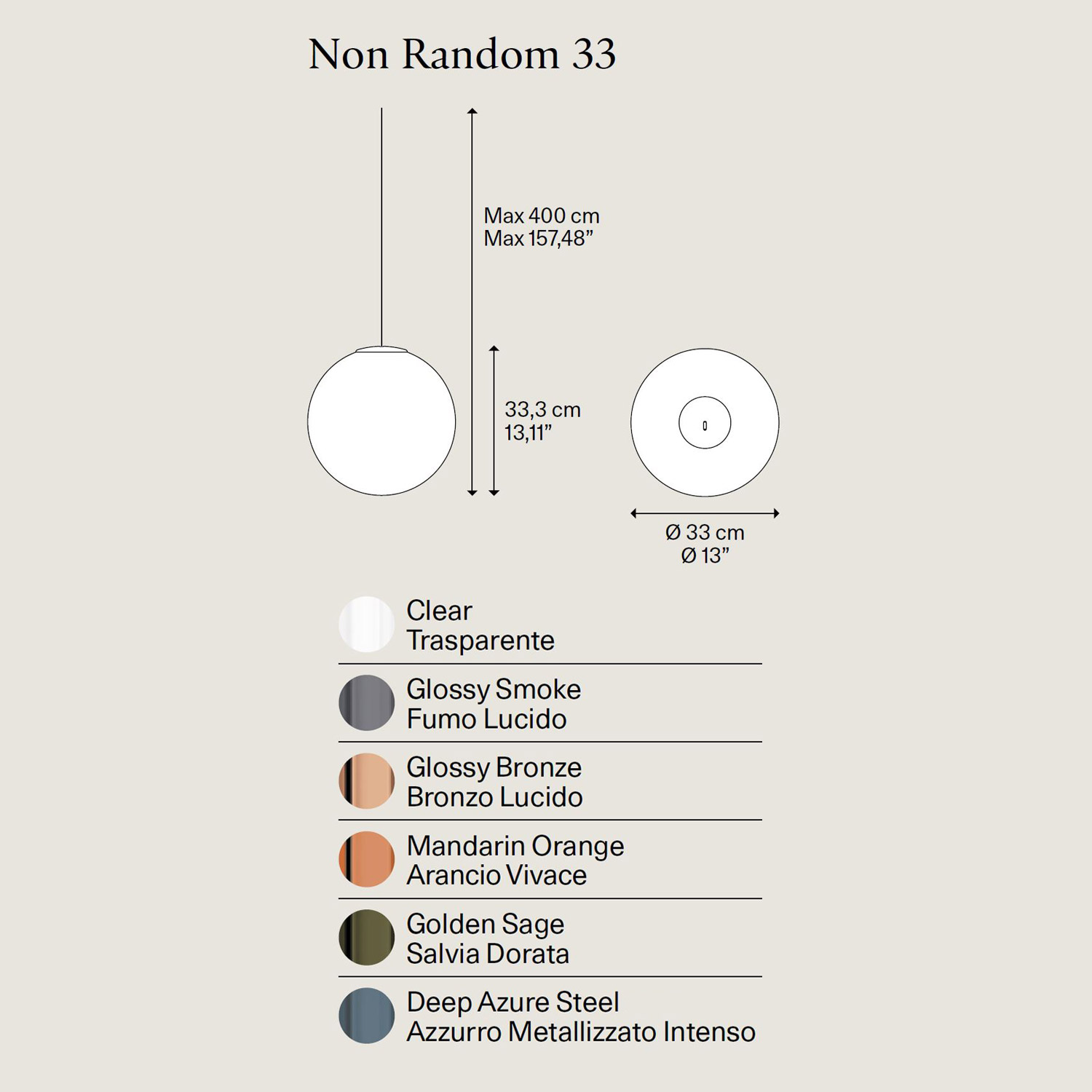 Non Random 33 glass lamp by Lodes