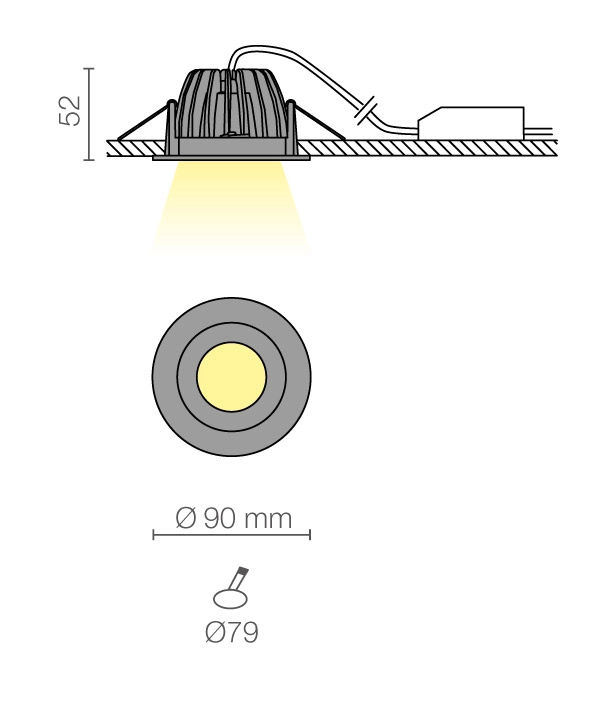 MICRO LED Einbaustrahler von Biffi Luce