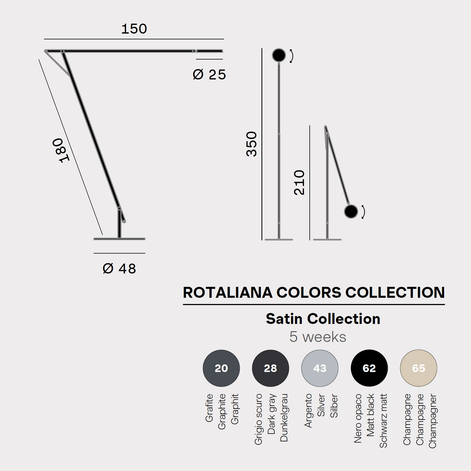 String XL floor lamp by Rotaliana