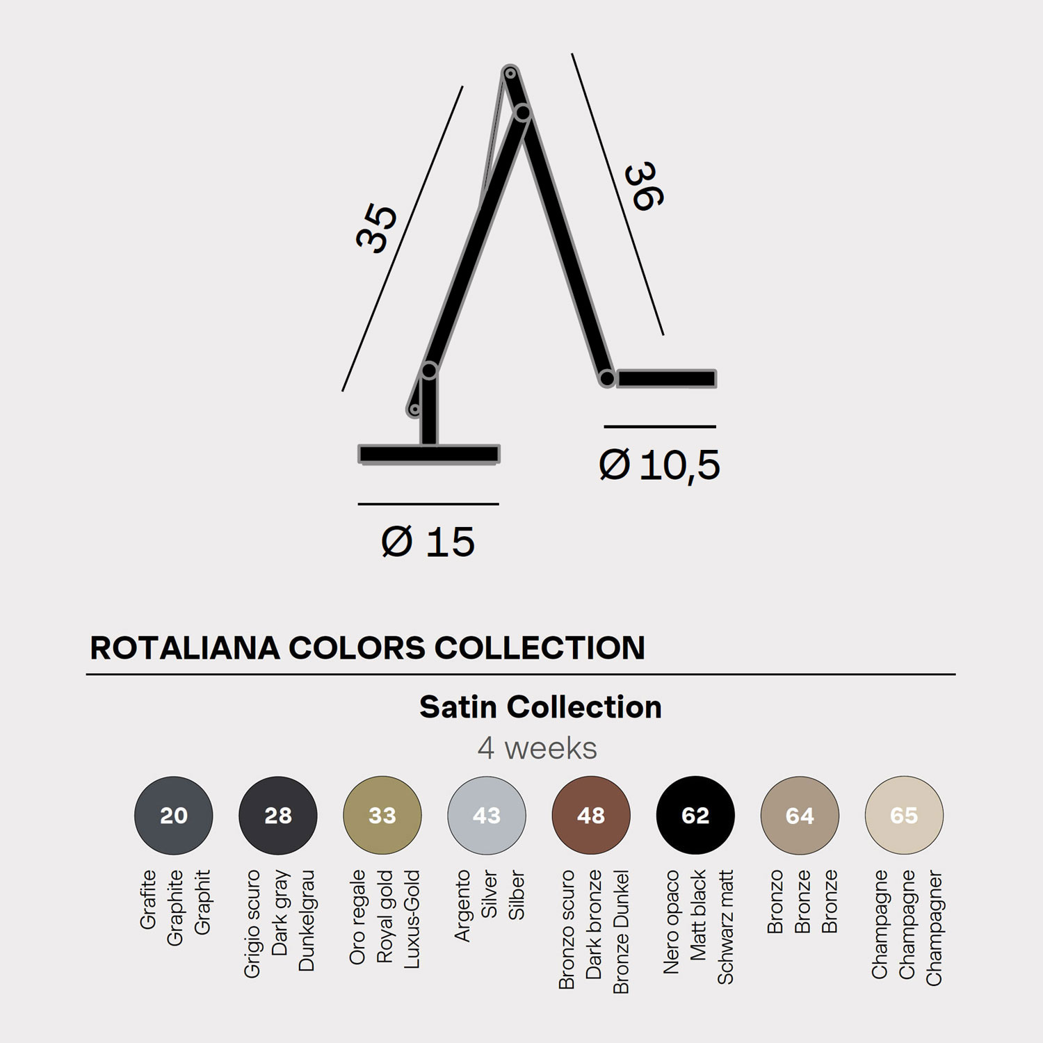 String T1 Mini Tischlampe von Rotaliana