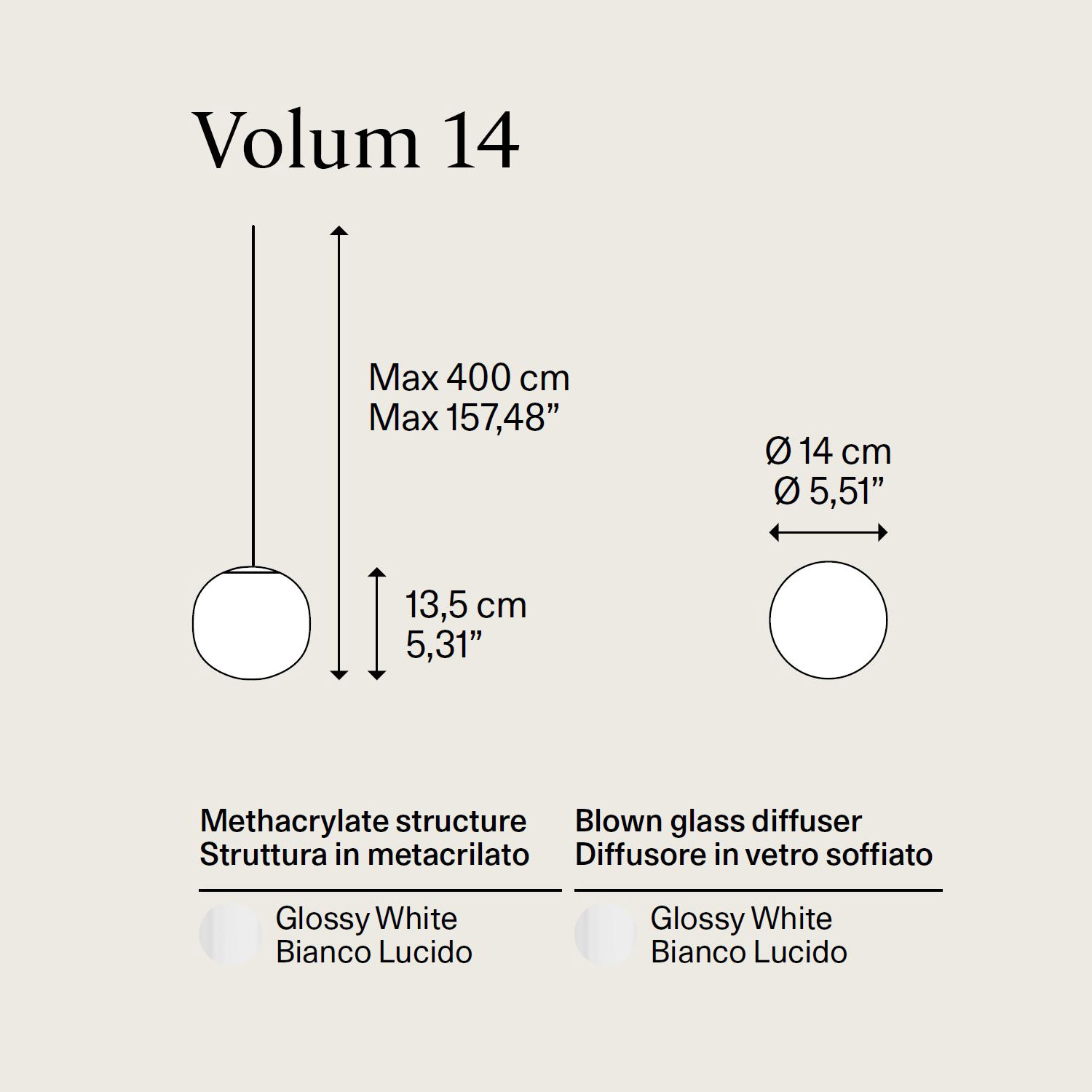 Volum Glasleuchte von Lodes