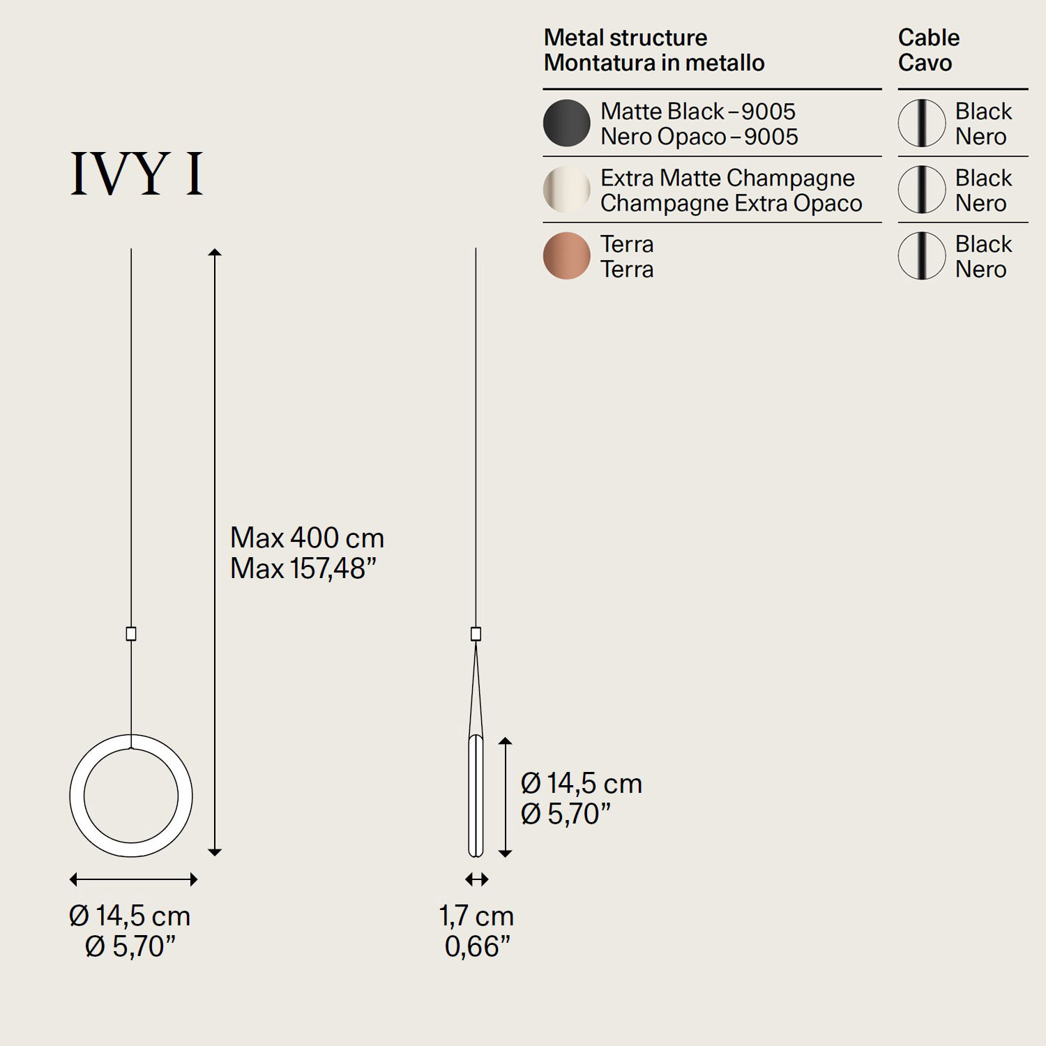 Ivy I LED pendant lamp by Lodes