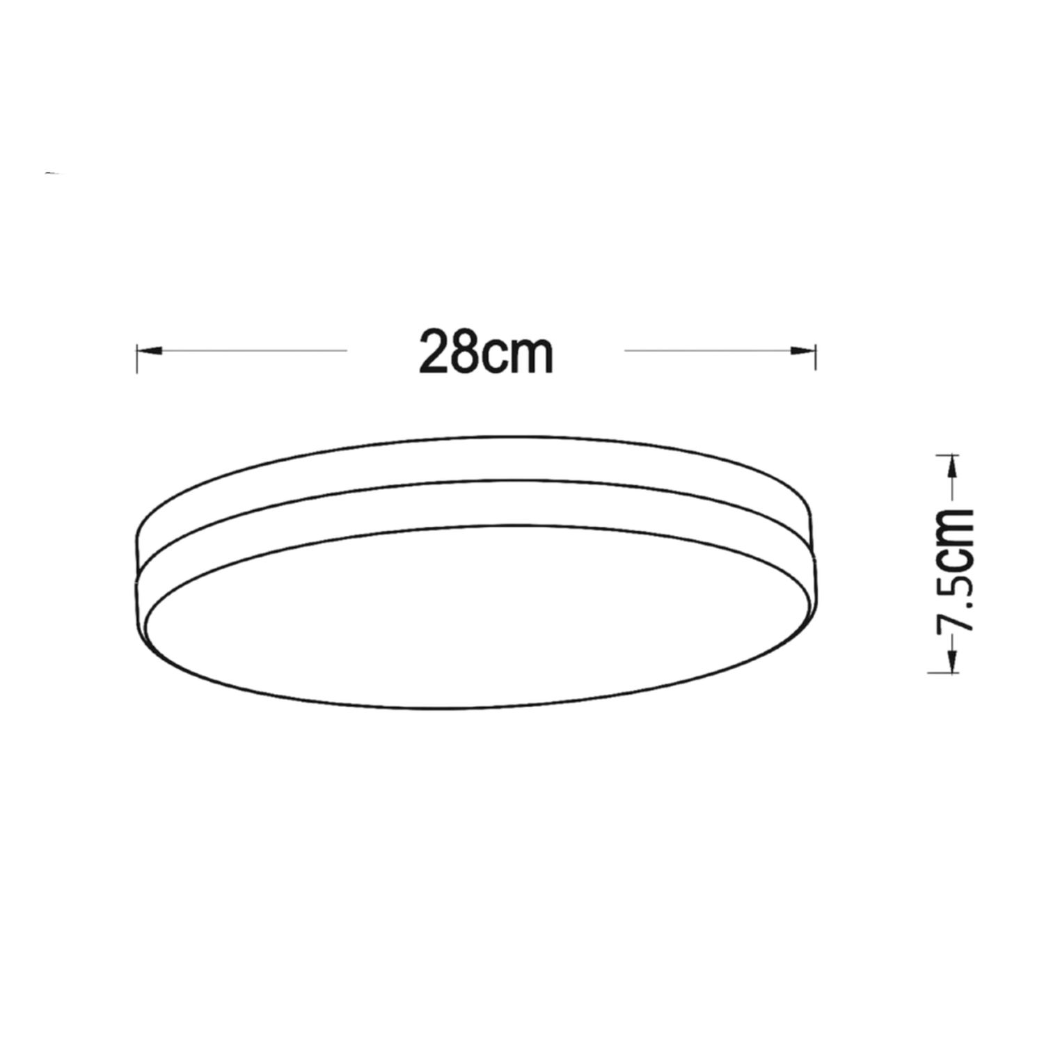 LU 79111/30/30 Lucide BISKIT - Flush ceiling light Bathroom - Ø 28 cm - LED - 1x18W 2700K - IP44 - B