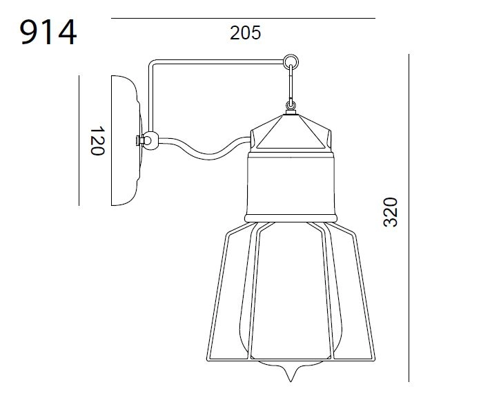 914 Novecento Handmade Wandlampe von Toscot