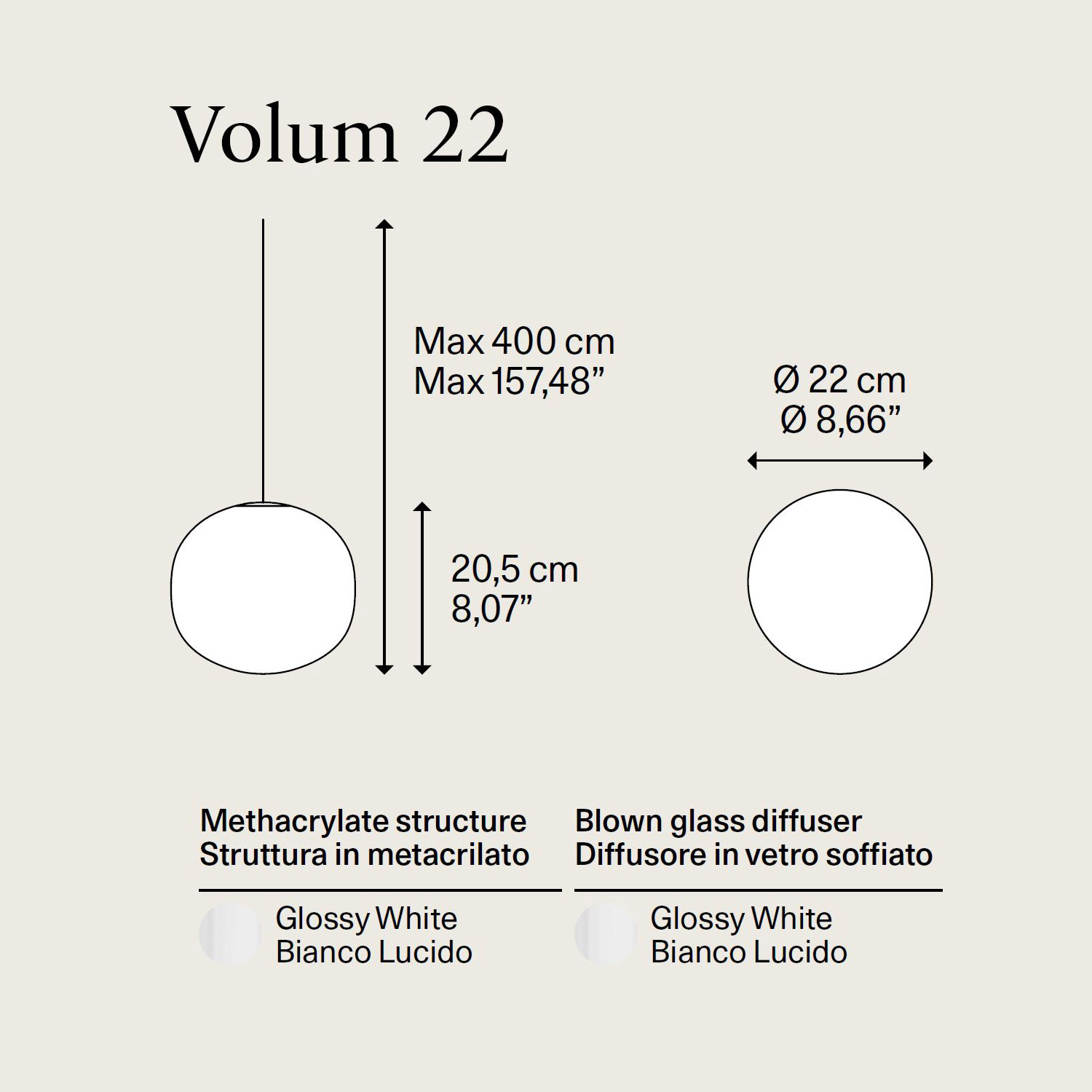 Volum Glasleuchte von Lodes Volum Glasleuchte von Lodes