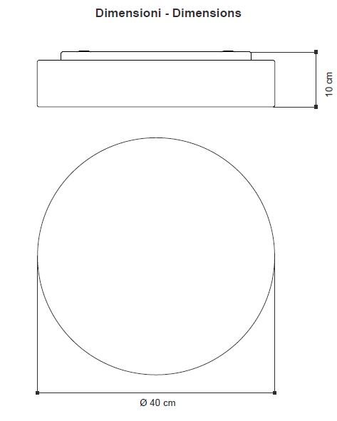 Musa 40 LED Wand- oder Deckenleuchte von Egoluce