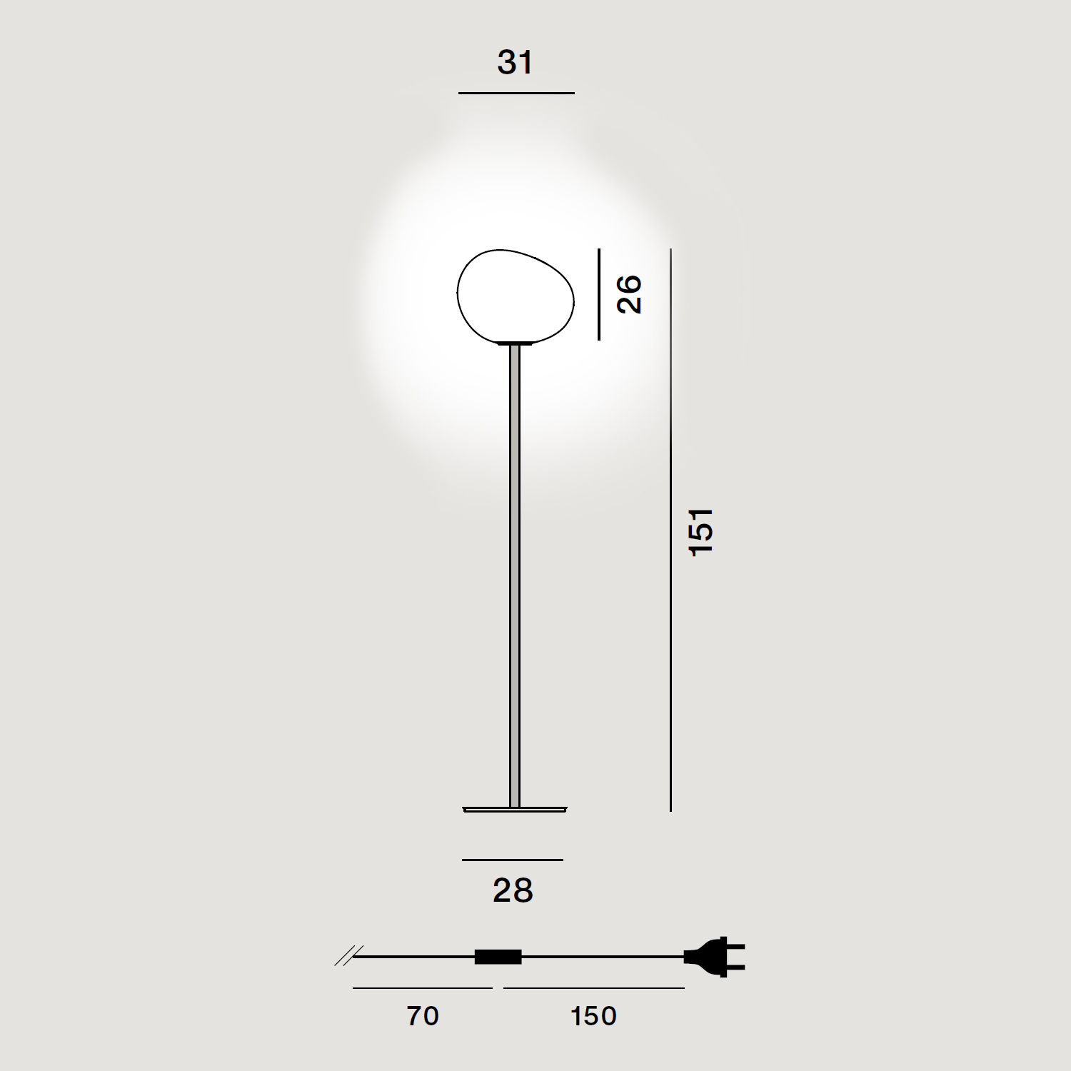Stehlampe Gregg media von Foscarini
