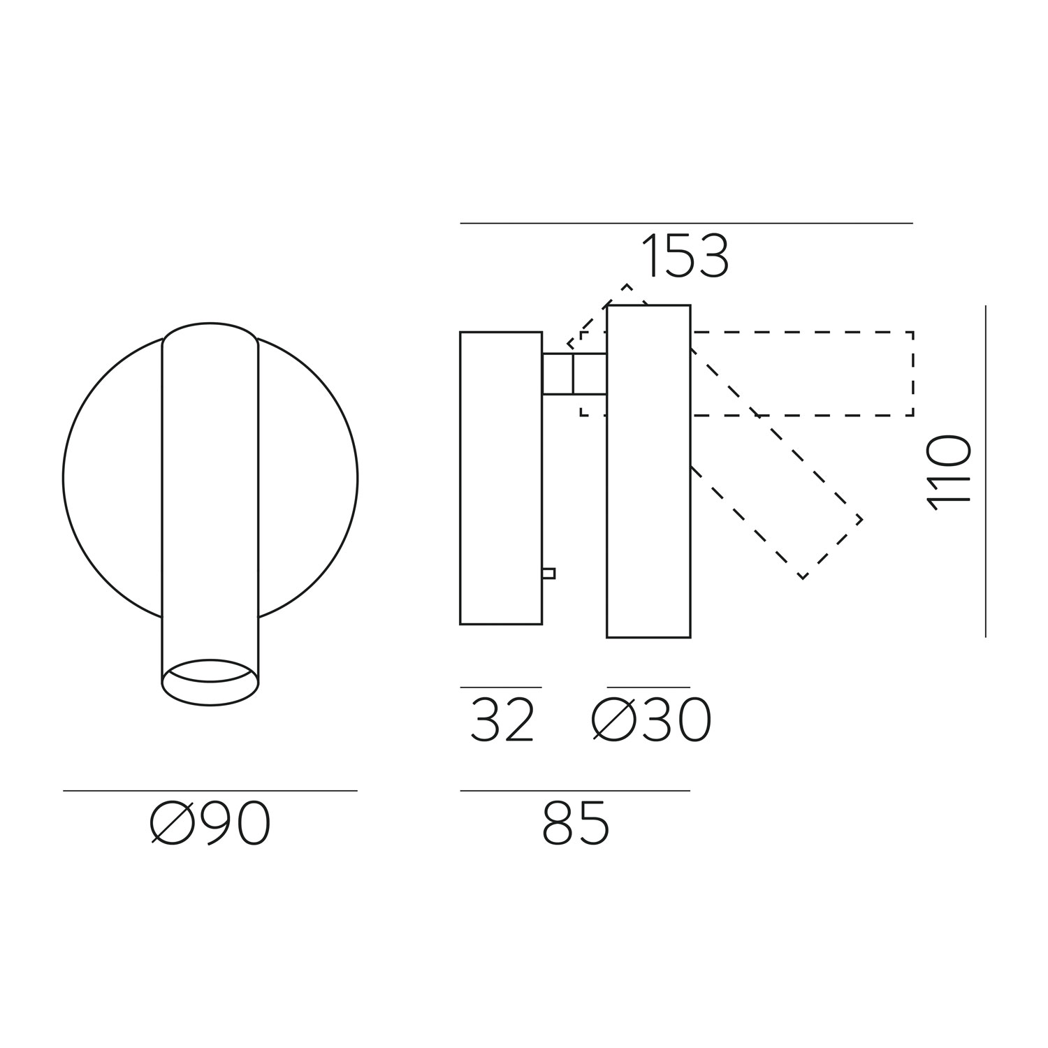 Atria Surface reading lamp by ACB