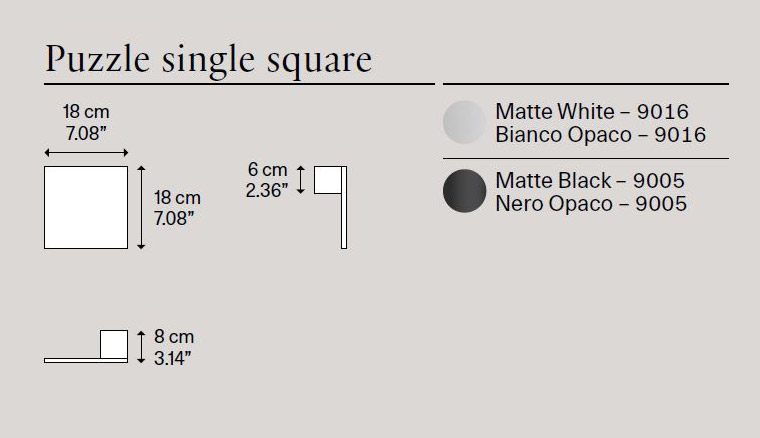 Puzzle Single Square Leuchte von Lodes
