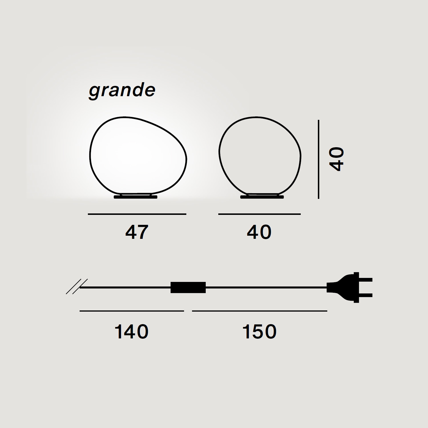 Poly Gregg grande lampada da tavolo da Foscarini
