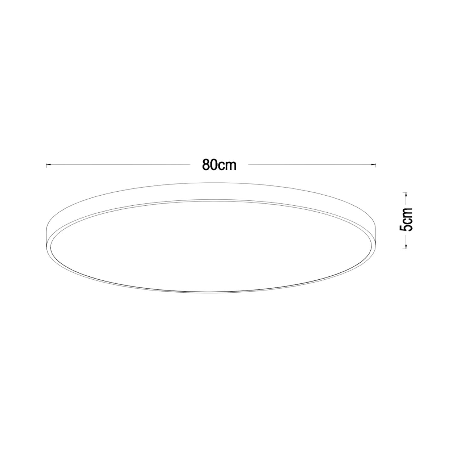 LU 79185/80/31 Lucide UNAR - Flush ceiling light - Ø 80 cm - LED Dim. - 1x80W 2700K - 3 StepDim - Wh