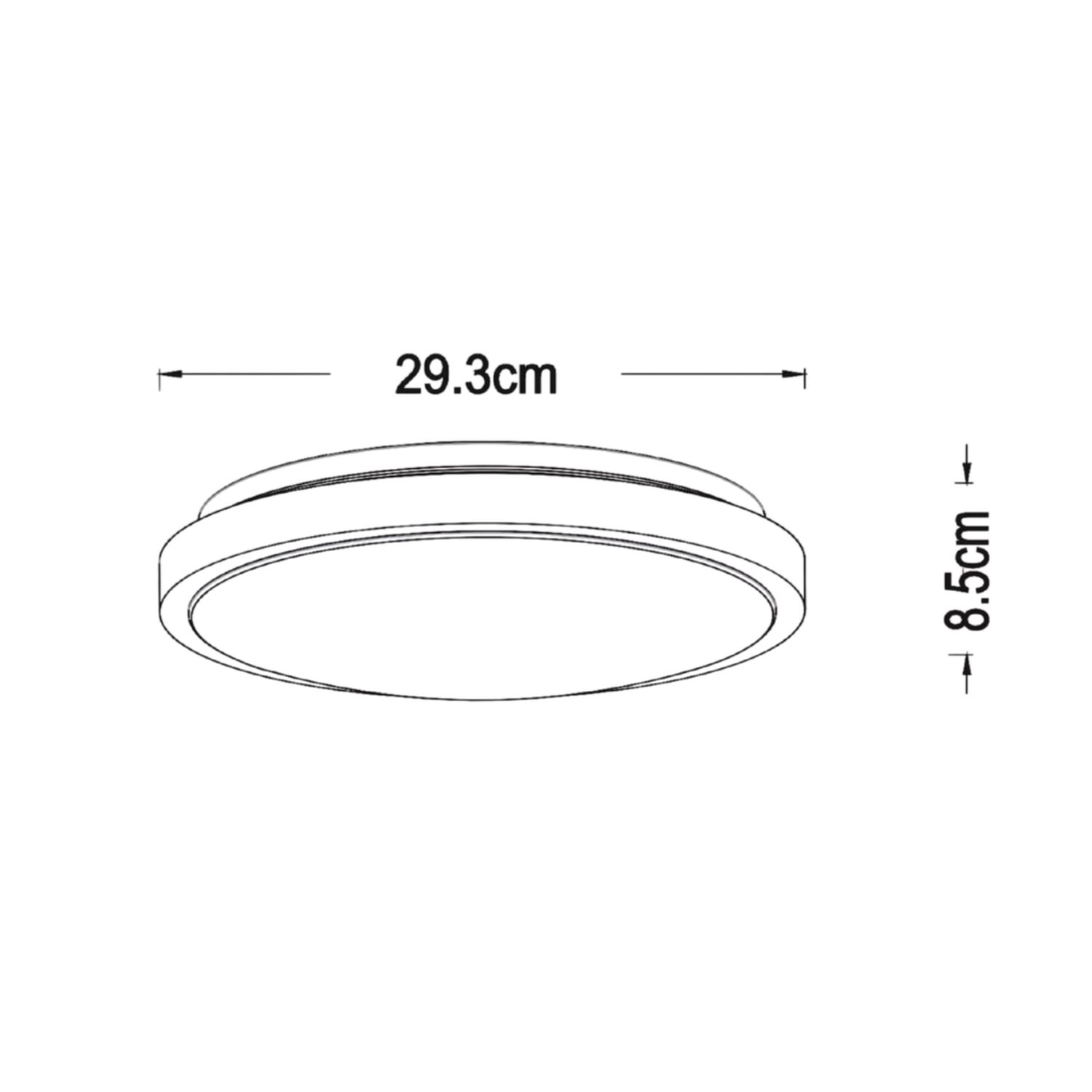 LU 79110/30/31 Lucide DASHER - Flush ceiling light Bathroom - Ø 29,3 cm - LED - 1x12W 2700K - IP44 -