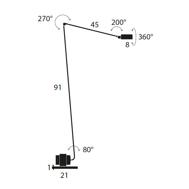 Floor lamp Daphine Terra Dimmer, Lumina