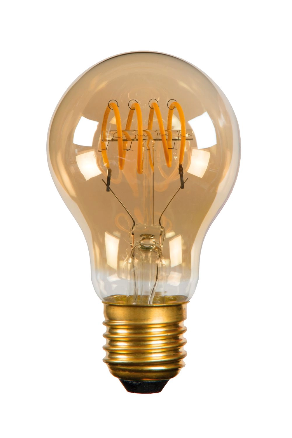 LU 49042/05/62 Lucide A60 - Filament bulb - Ø 6 cm - LED Dim. - E27 - 1x5W 2200K - Amber
