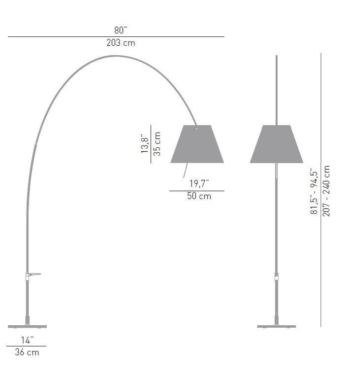 Bogenlampe Lady Costanza Luceplan