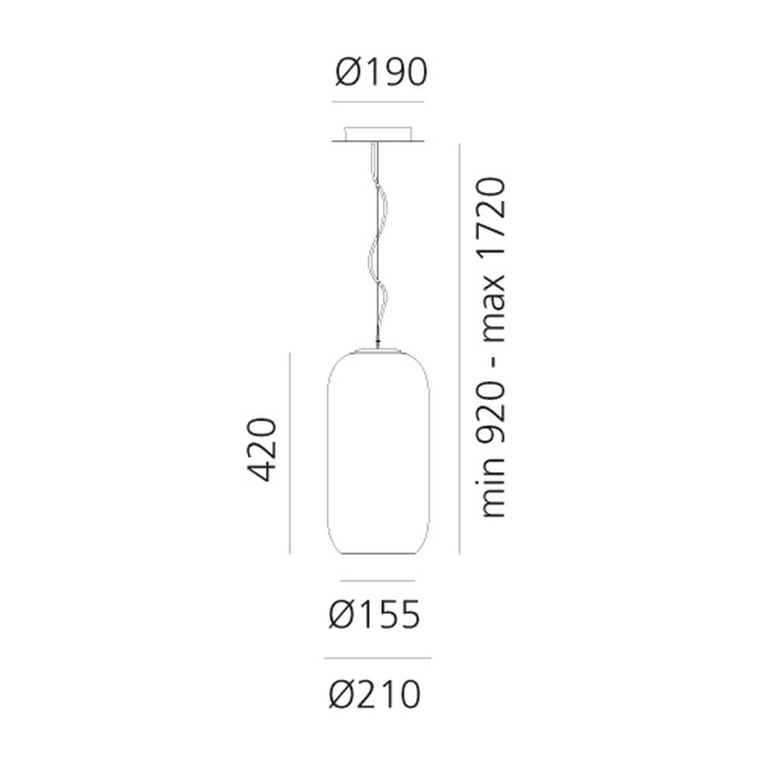 Pendellampe aus Glas GOPLE von Artemide