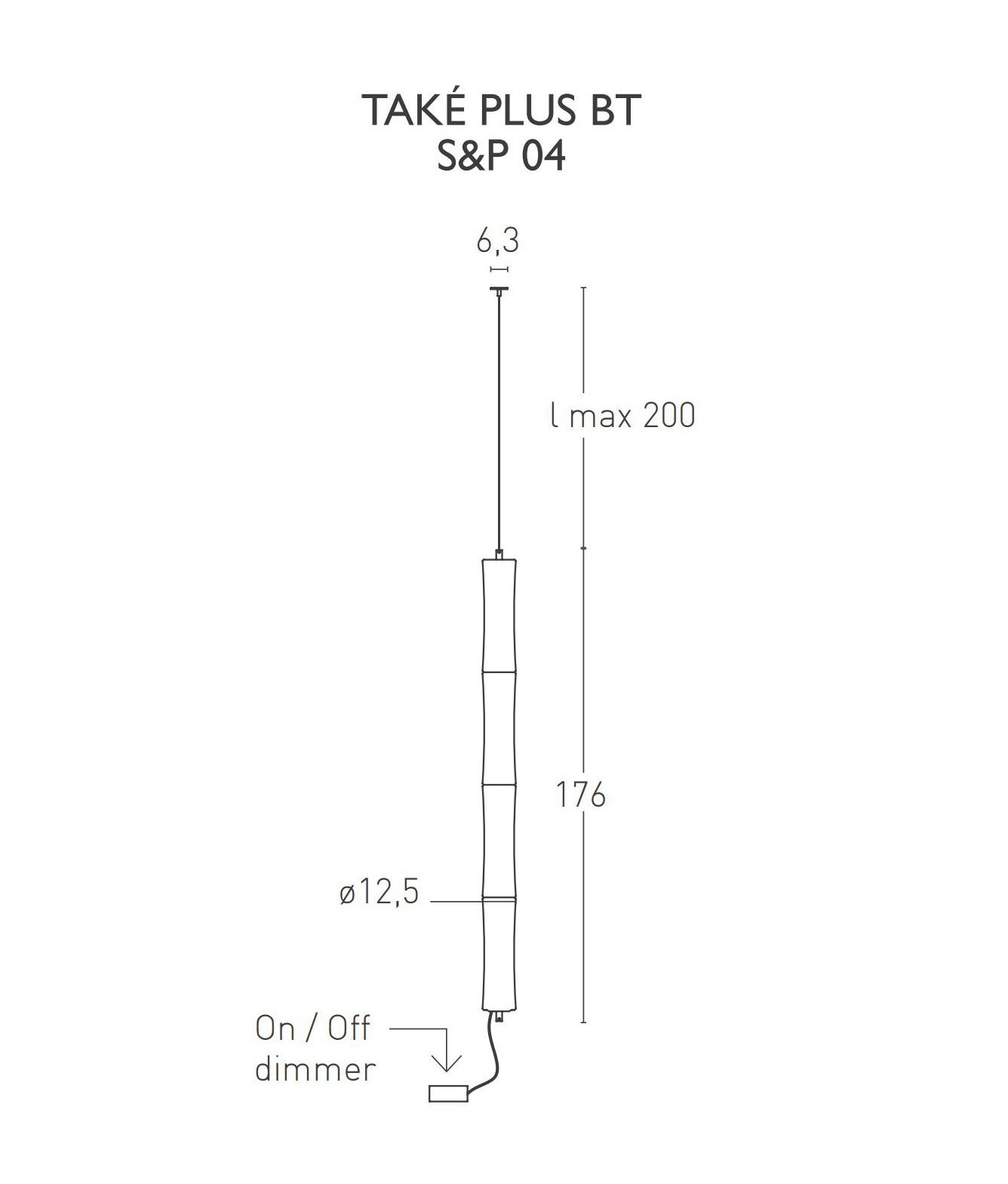 Takè Plus BT S&P 04 Hänge-Bodenleuchte von Lumen Center Italia