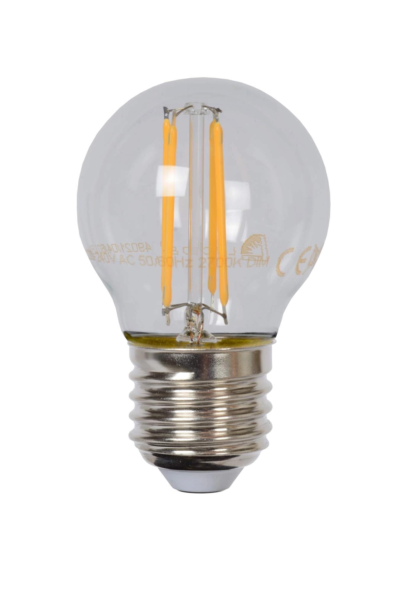 LU 49021/04/60 Lucide G45 - Filament bulb - Ø 4,5 cm - LED Dim. - E27 - 1x4W 2700K - Transparant
