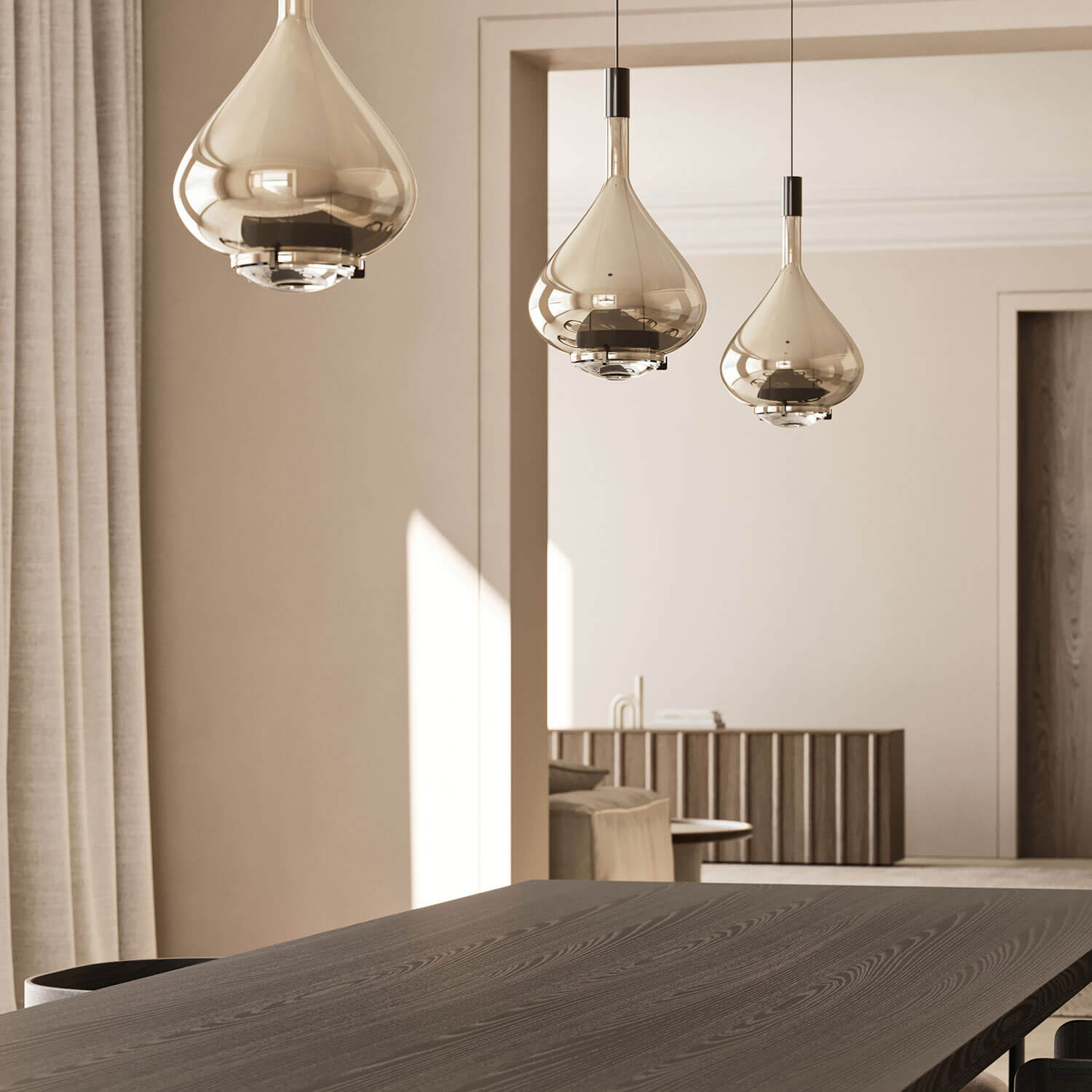 Sky-Fall Medium LED Glasleuchte von Lodes