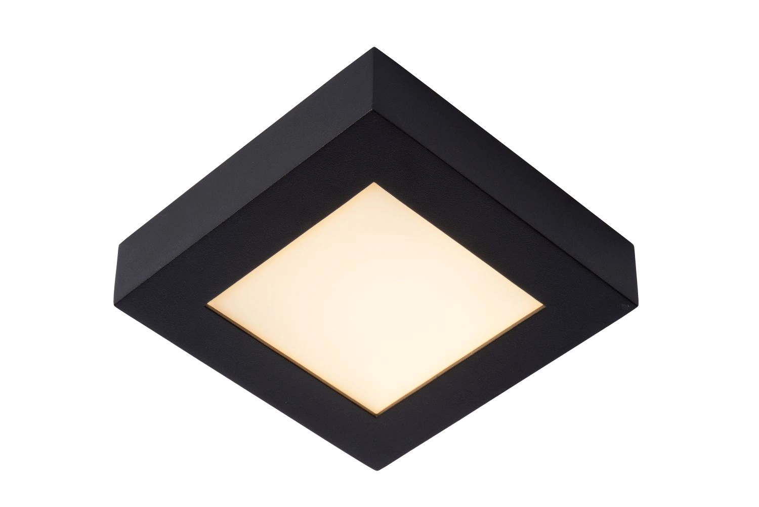 LU 28117/17/30 Lucide BRICE-LED - Flush ceiling light Bathroom - LED Dim. - 1x15W 3000K - IP44 - Bla