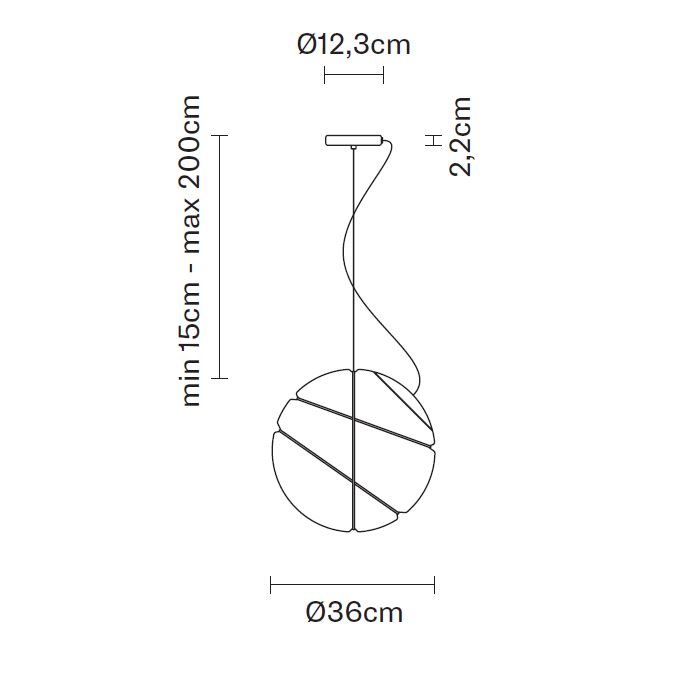 Armilla Glas Pendellampe von Fabbian