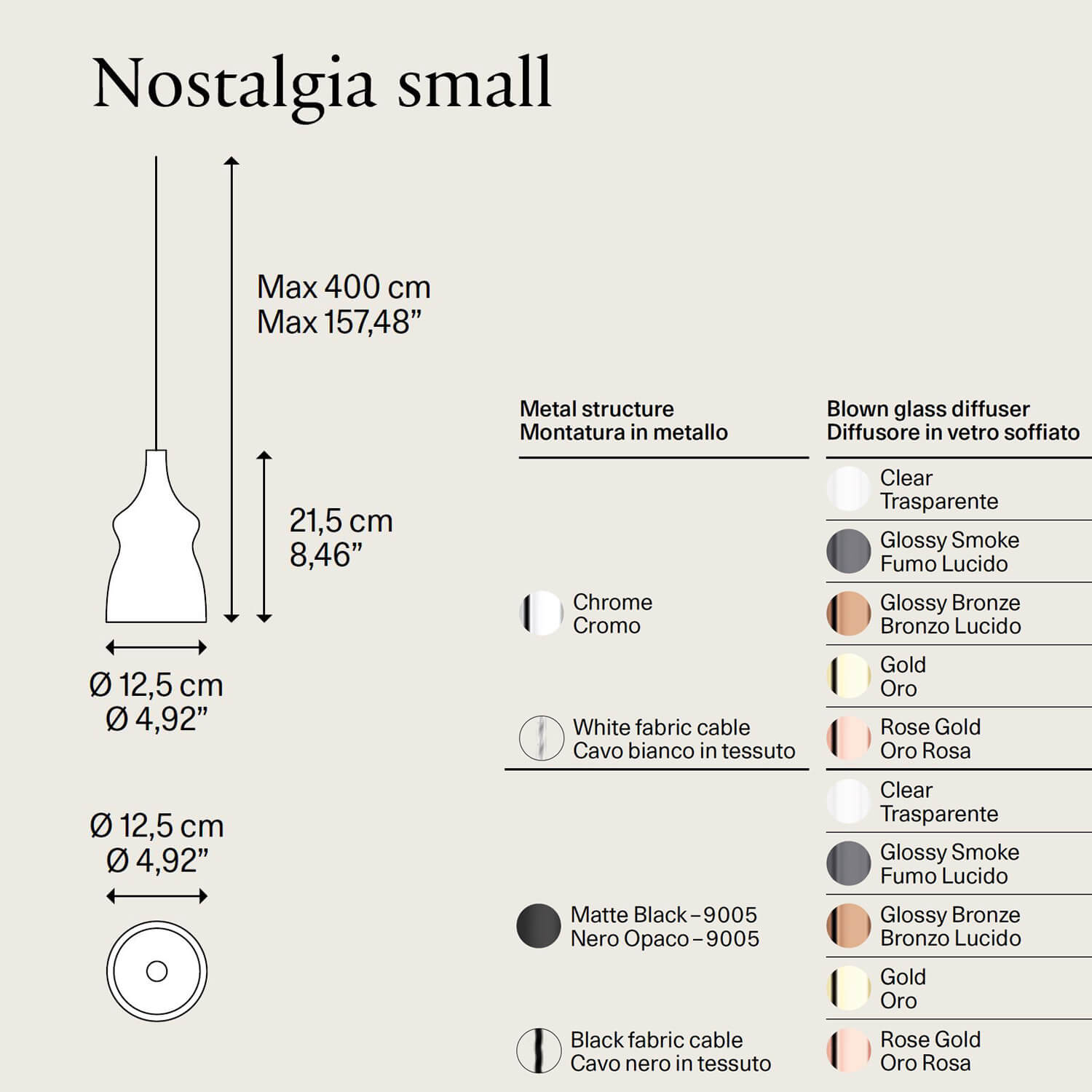 Nostalgia Small Hängelampe von Lodes