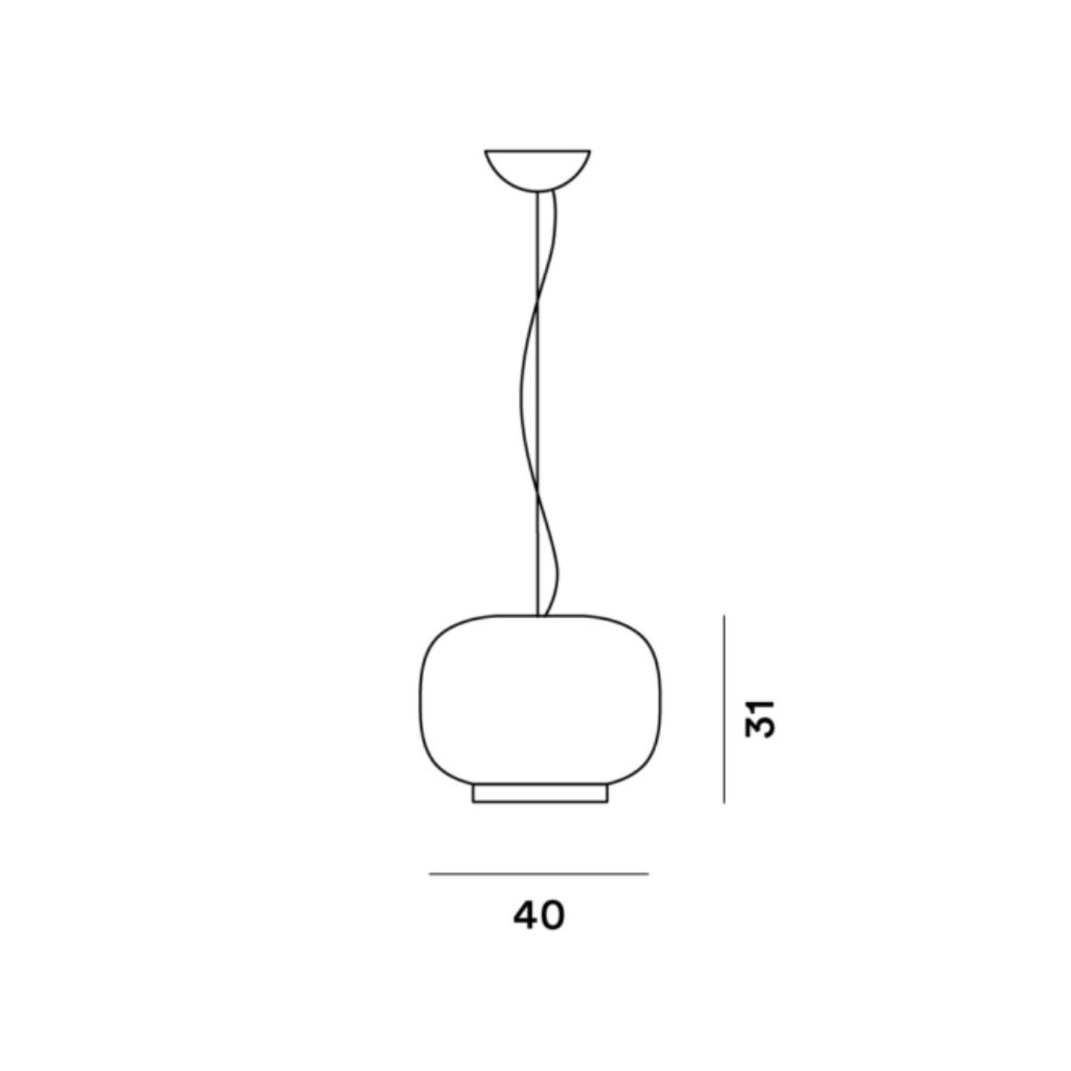 Chouchin 1 orange, Retrolook Hängeleuchte von Foscarini