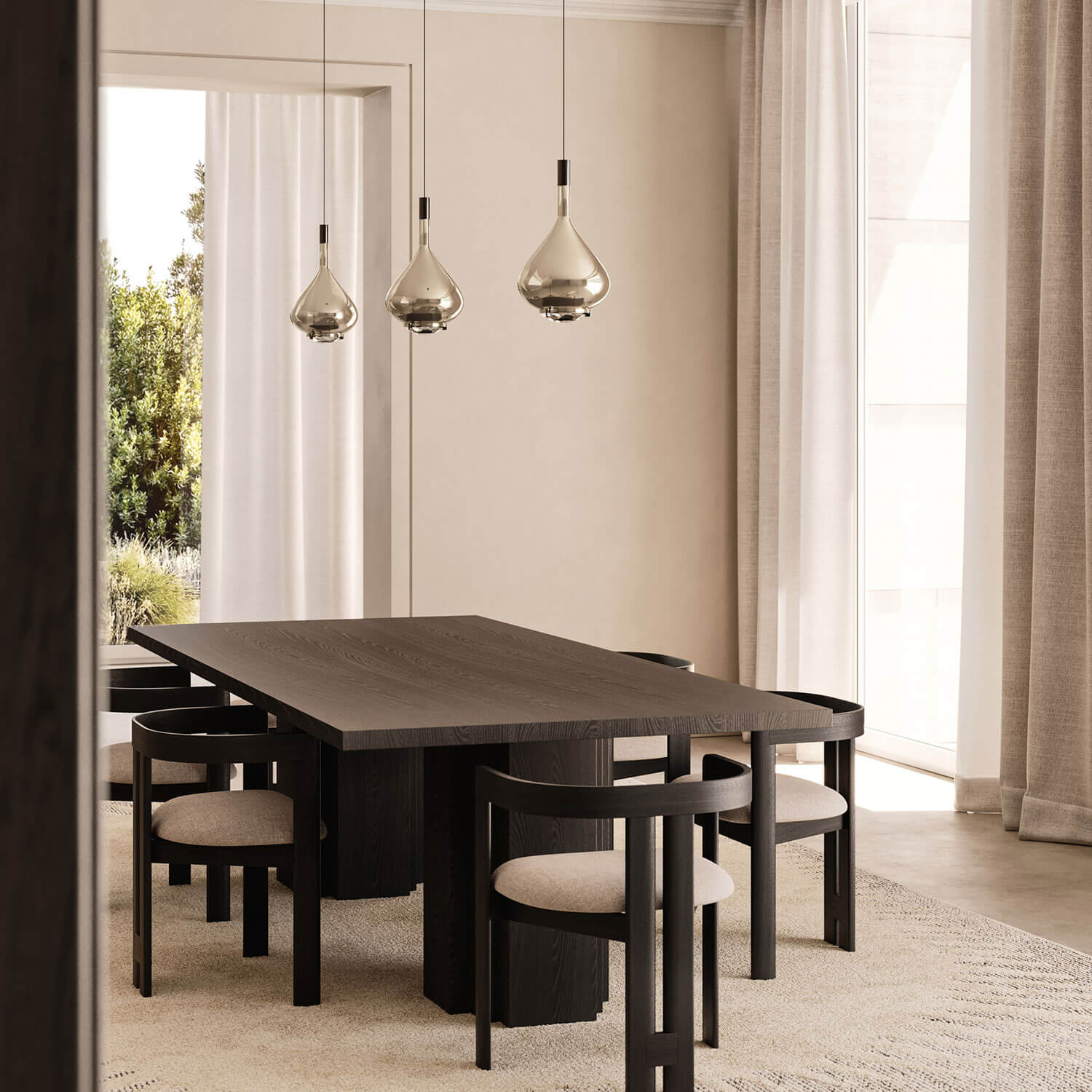 Sky-Fall Medium LED Glasleuchte von Lodes